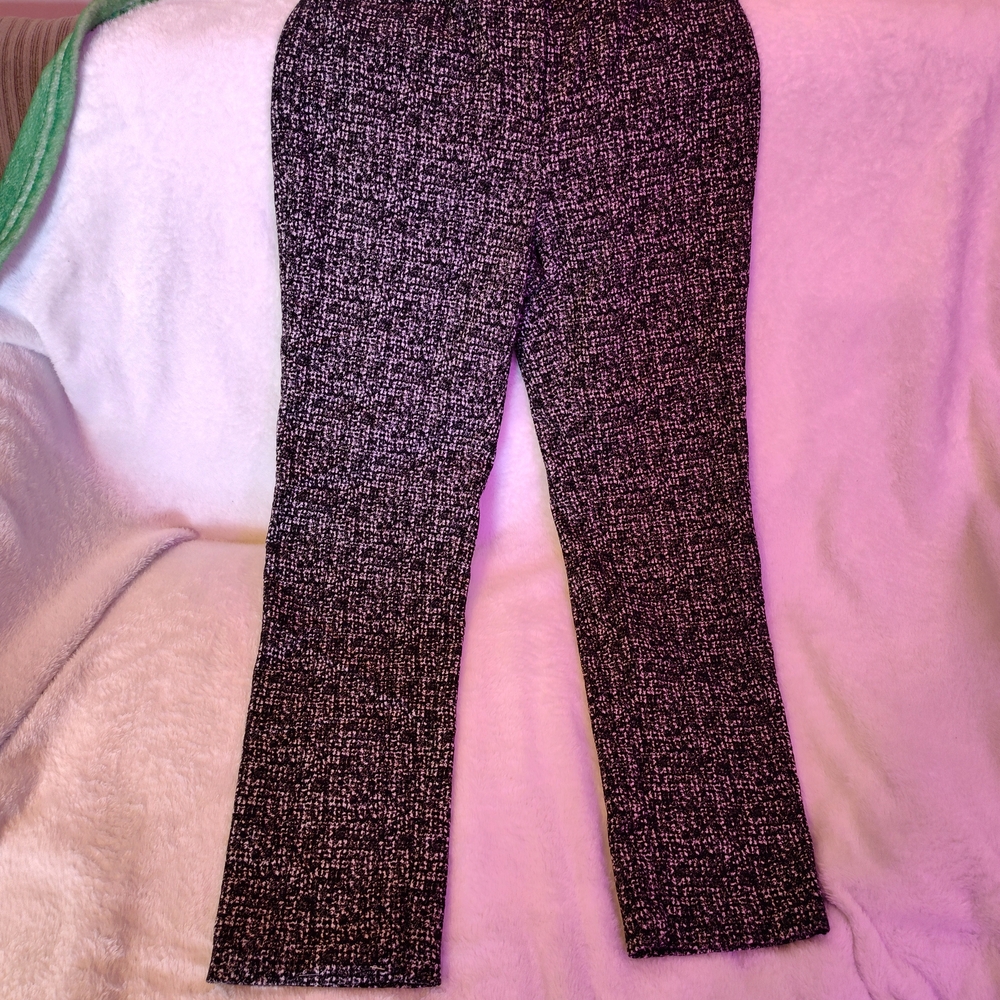 Calvin Klein Black and White Straight Leg Pants